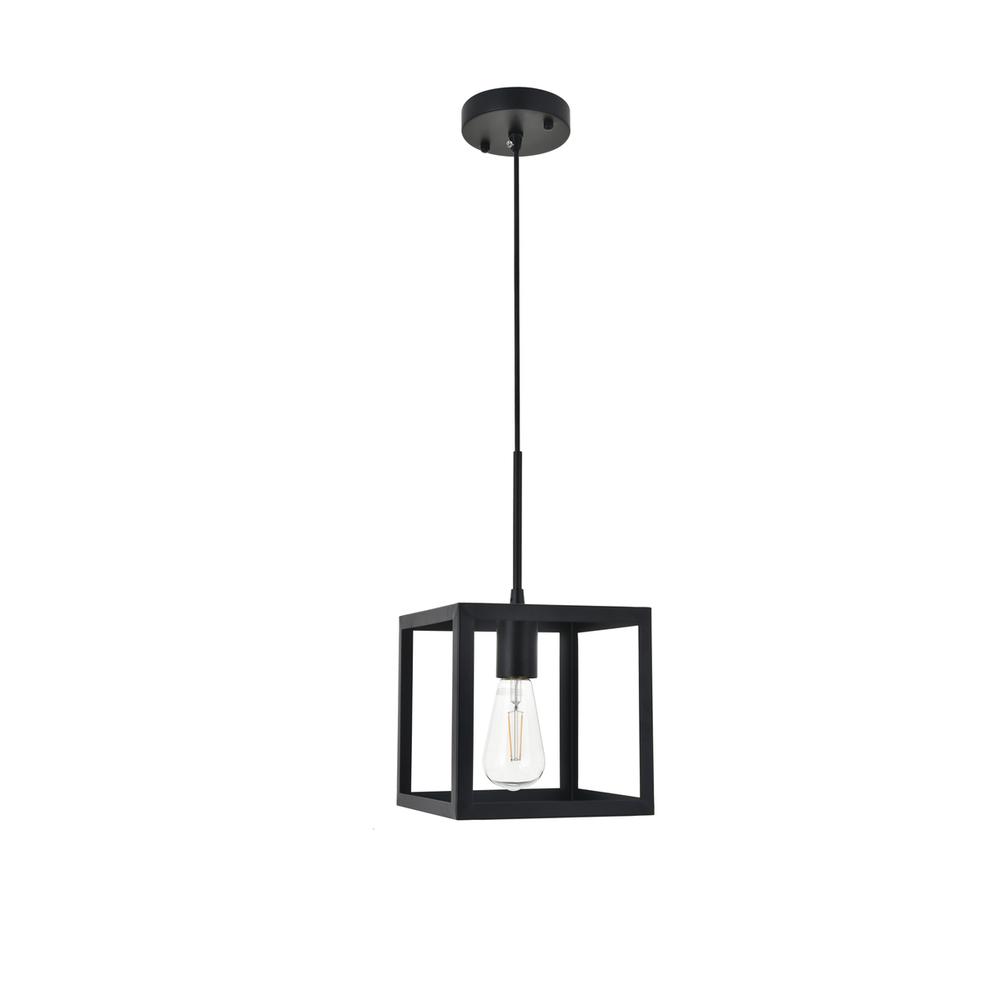 Resolute 1 light black Pendant. Picture 2