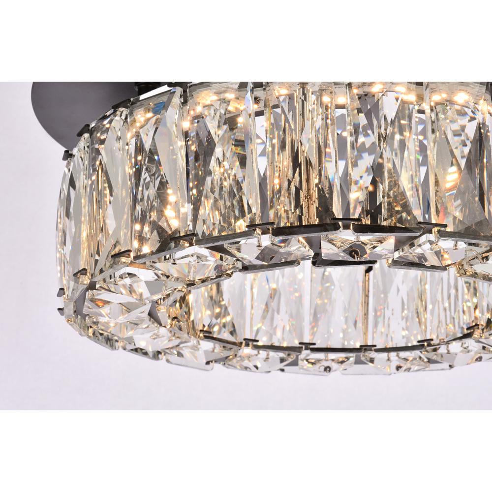 Monroe 12 inch LED Single flush mount in black. Picture 3