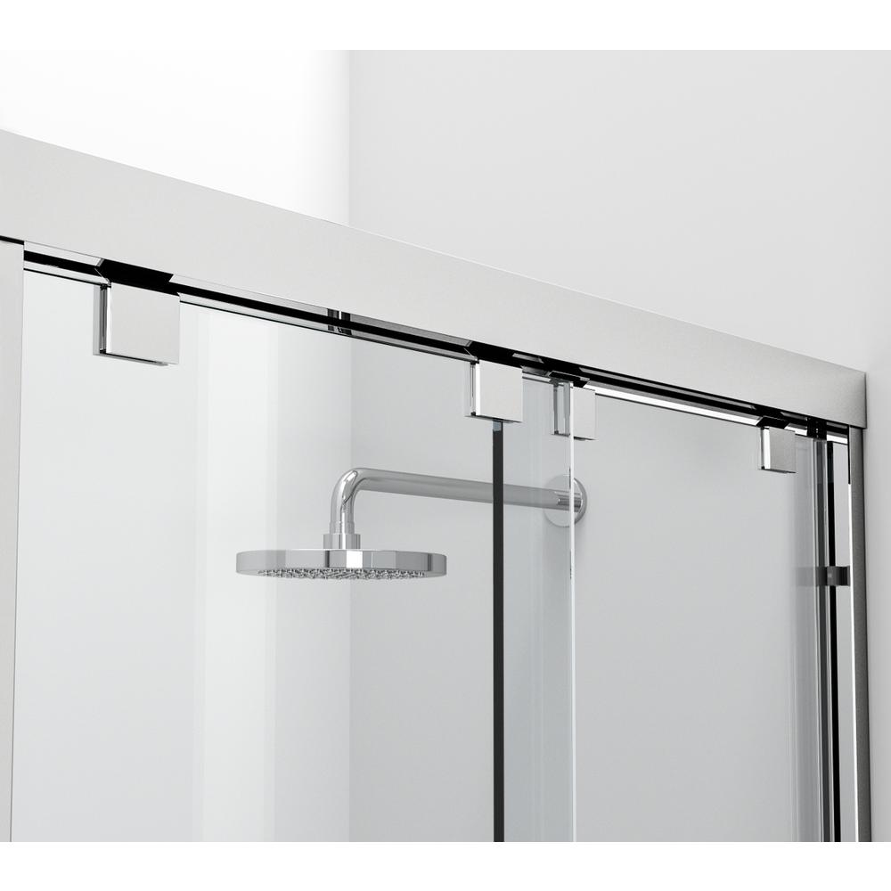 Semi-frameless shower door 60 x 76 Polished Chrome. Picture 5