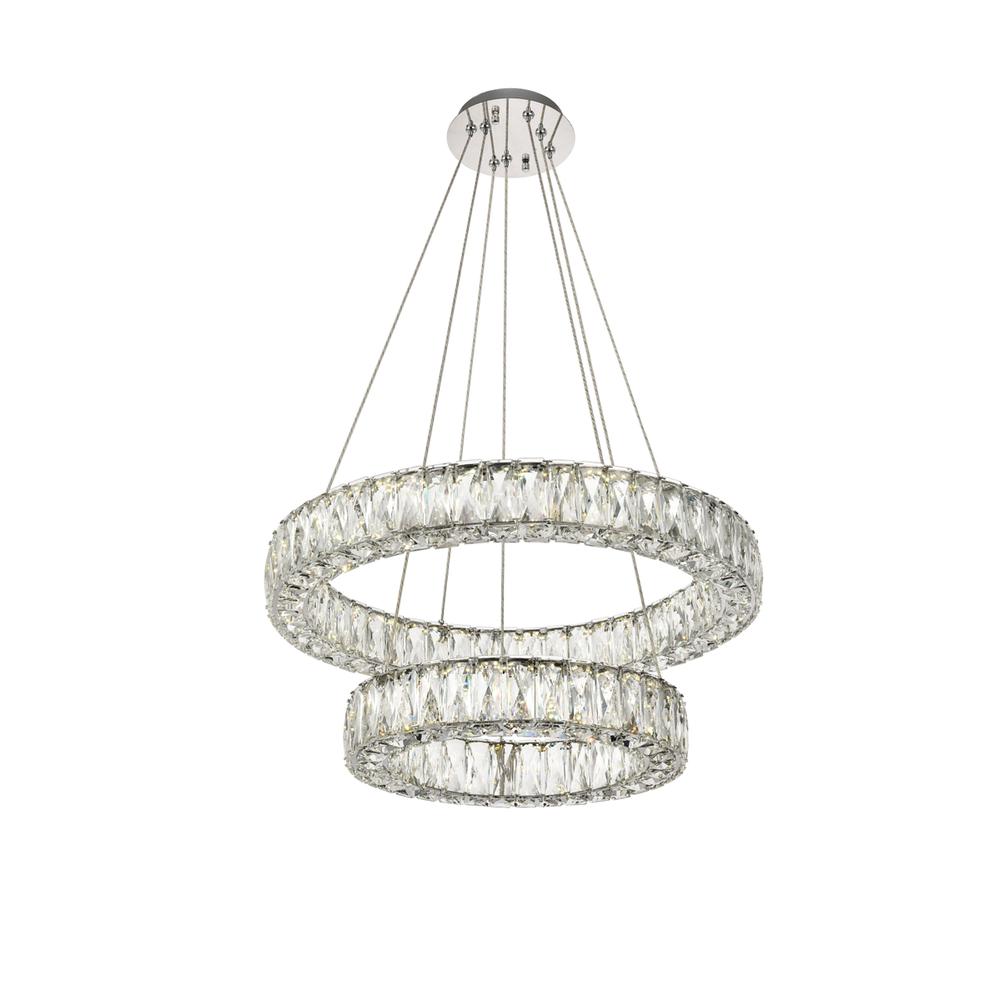 Monroe Integrated LED chip light Chrome Chandelier Clear Royal Cut Crystal. Picture 2
