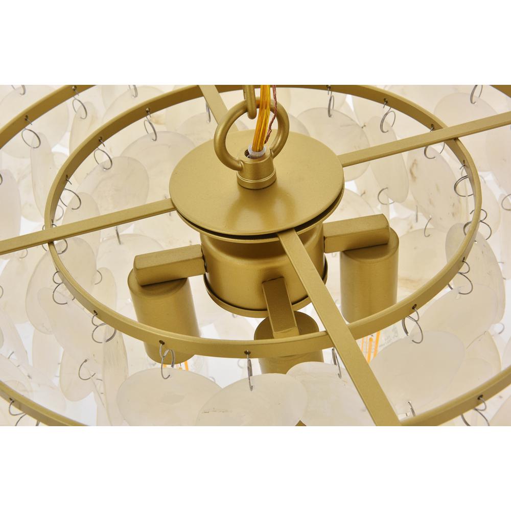 Selene 4 light Brass Pendant. Picture 10
