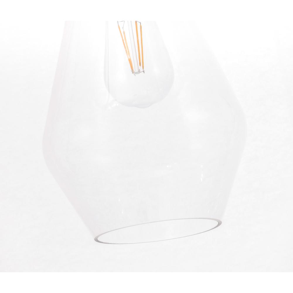 Gene 1 light Brass and Clear glass pendant. Picture 12
