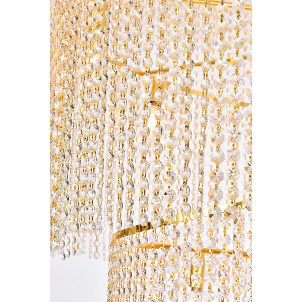 Spiral 41 light Gold Chandelier Clear Royal Cut Crystal. Picture 5