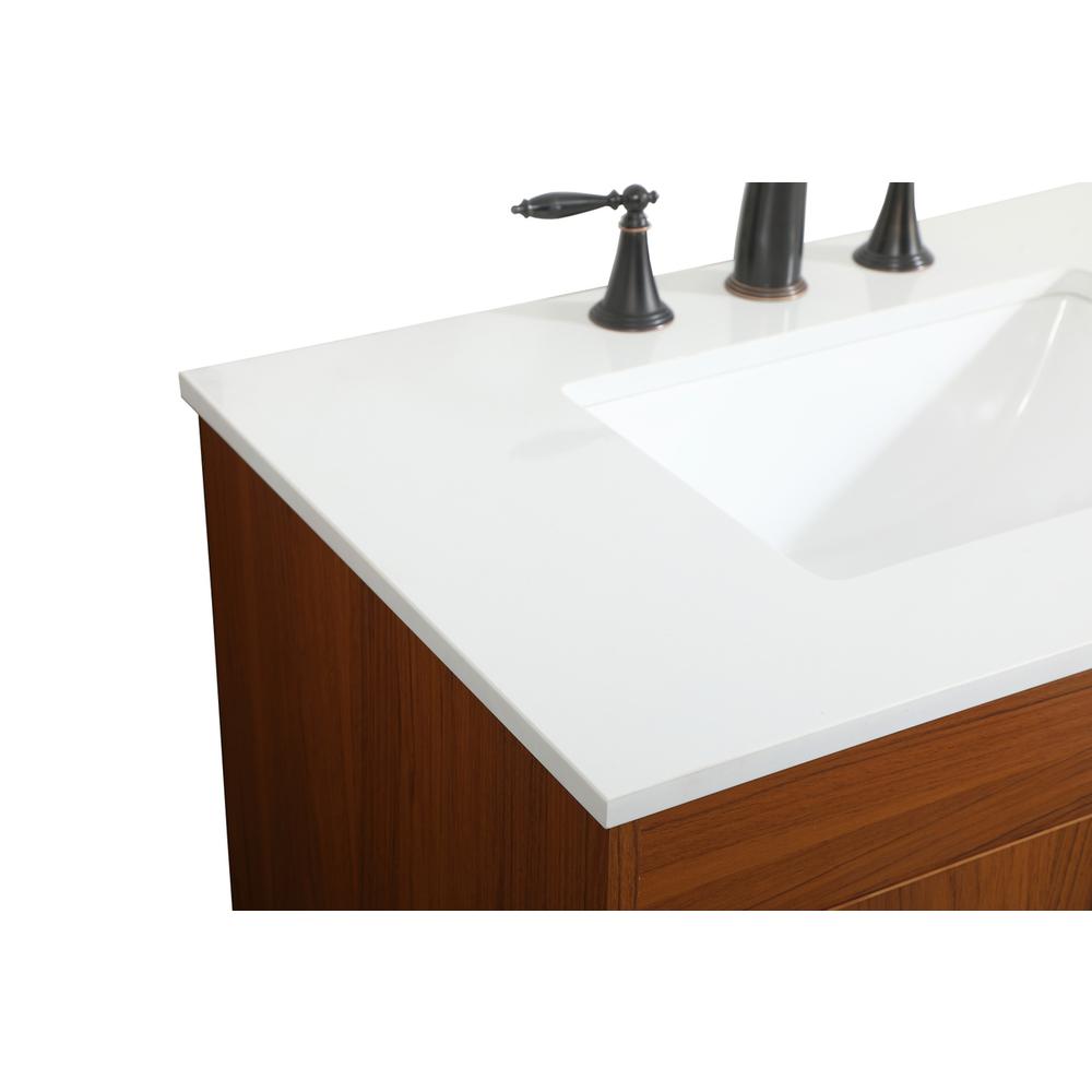 30 inch Single bathroom vanity in teak. Picture 11
