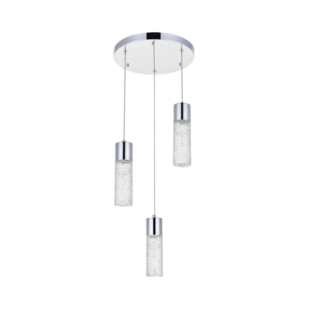 Constellation 3 light Chrome LED Pendant. Picture 6