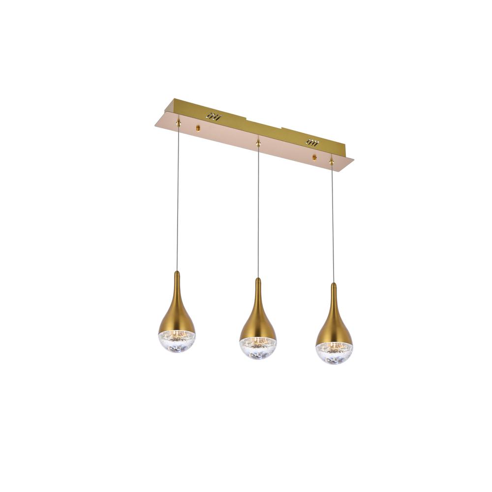 Amherst 24 inch LED pendant in satin gold. Picture 6