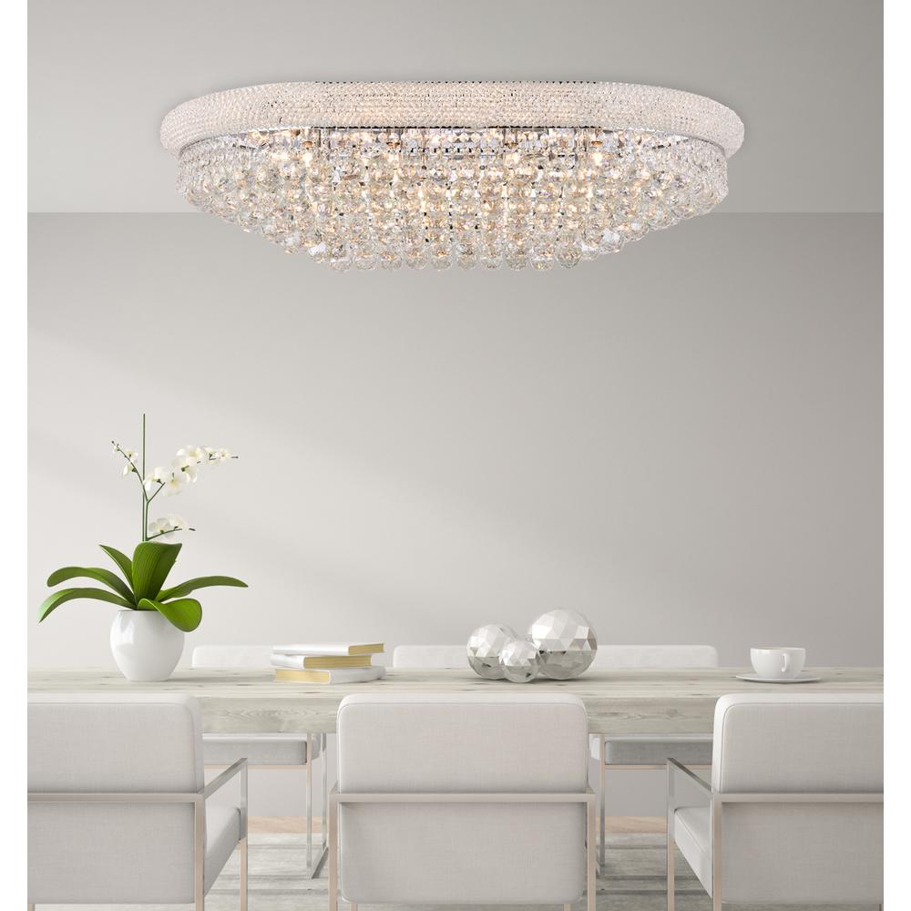 Primo 24 light Chrome Flush Mount Clear Royal Cut Crystal. Picture 7
