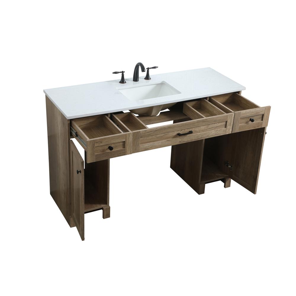 54 Inch ADA Compliant Bathroom Vanity In Natural Oak. Picture 9