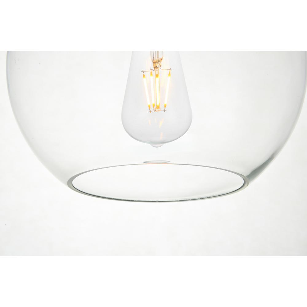 Baxter 1 Light Black Pendant With Clear Glass. Picture 3