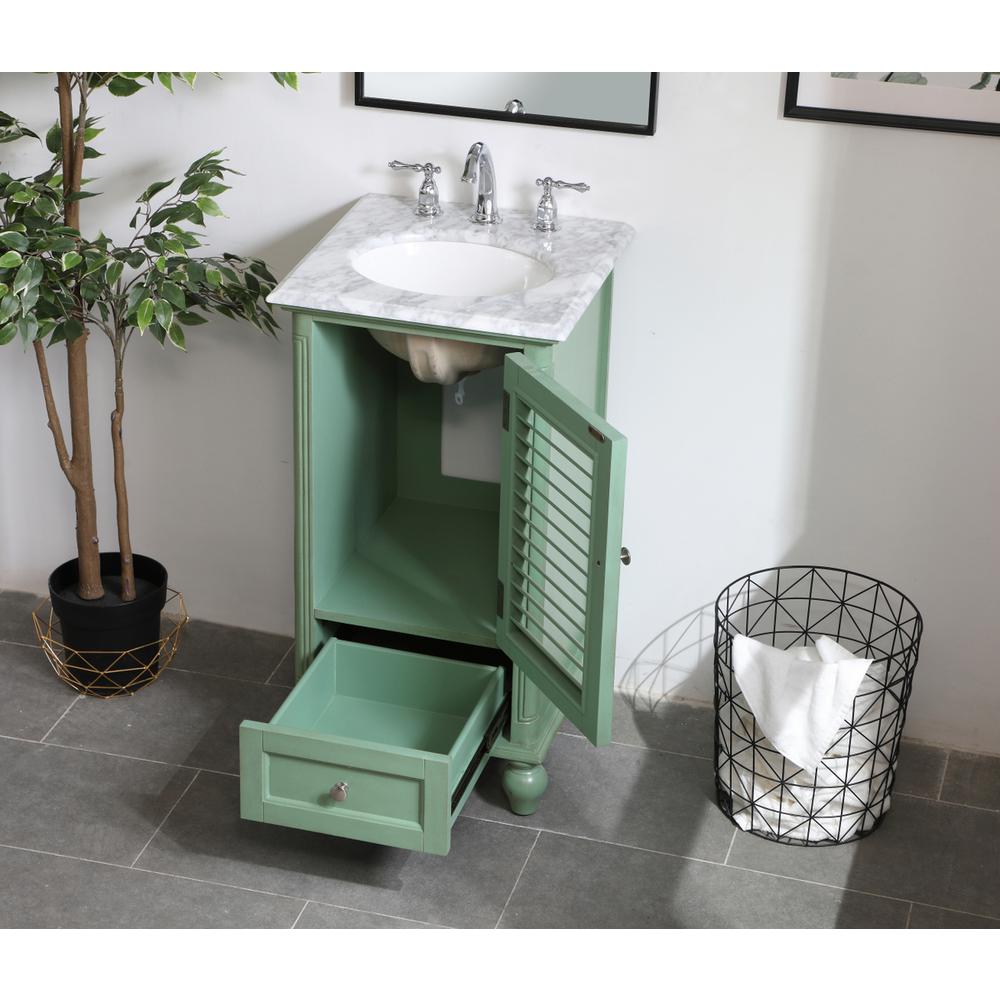19 inch Single Bathroom Vanity in Vintage Mint. Picture 3
