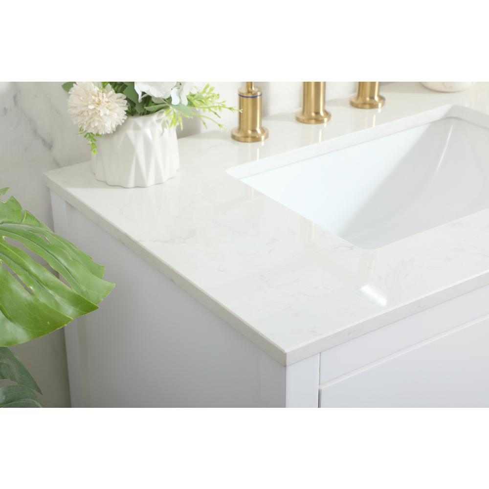 30 inch Single bathroom vanity in white. Picture 5