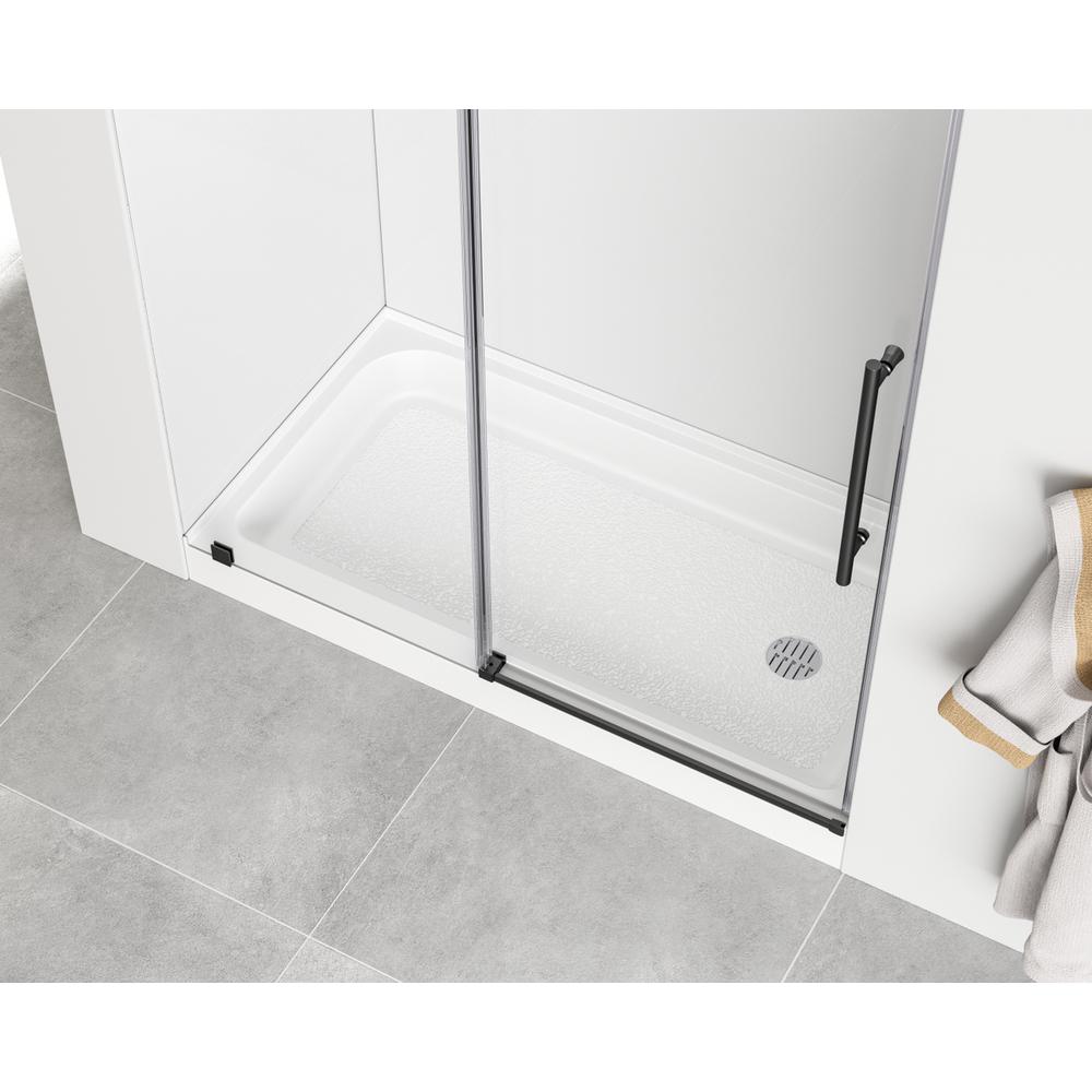 60x32 inch Single threshold shower tray right drain in glossy white. Picture 10