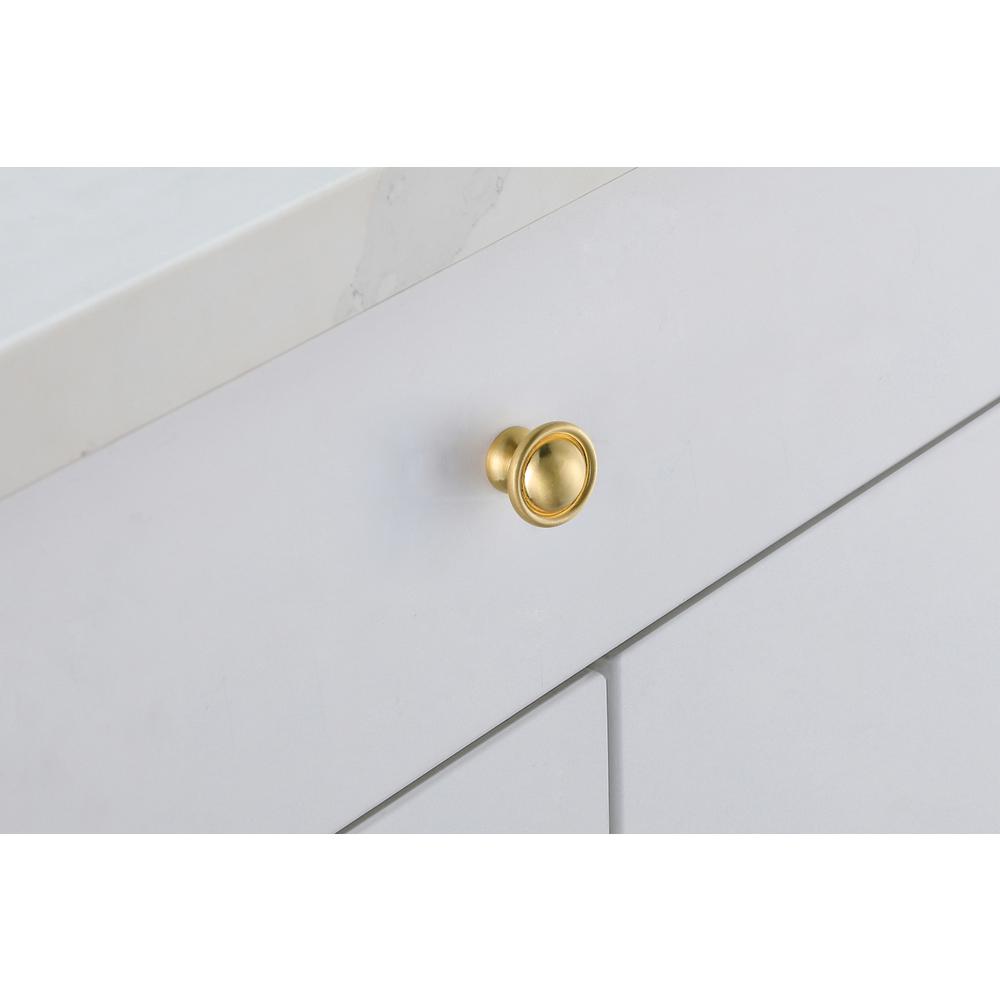 Kadea 1.2" Diameter Brushed Gold Mushroom Knob Multipack (Set of 10). Picture 2