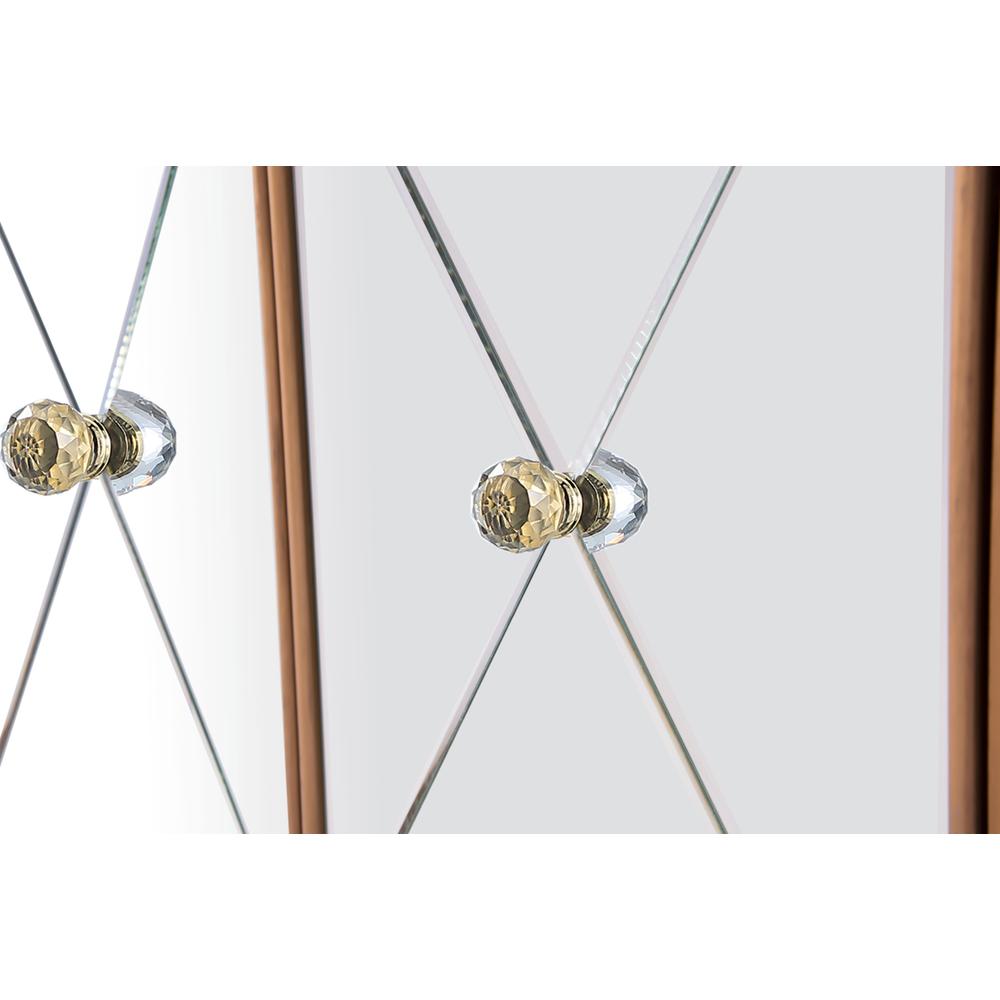 3 Drawer 4 Door Cabinet 60 in. x 14 in. x 36 in. in Gold Clear. Picture 7