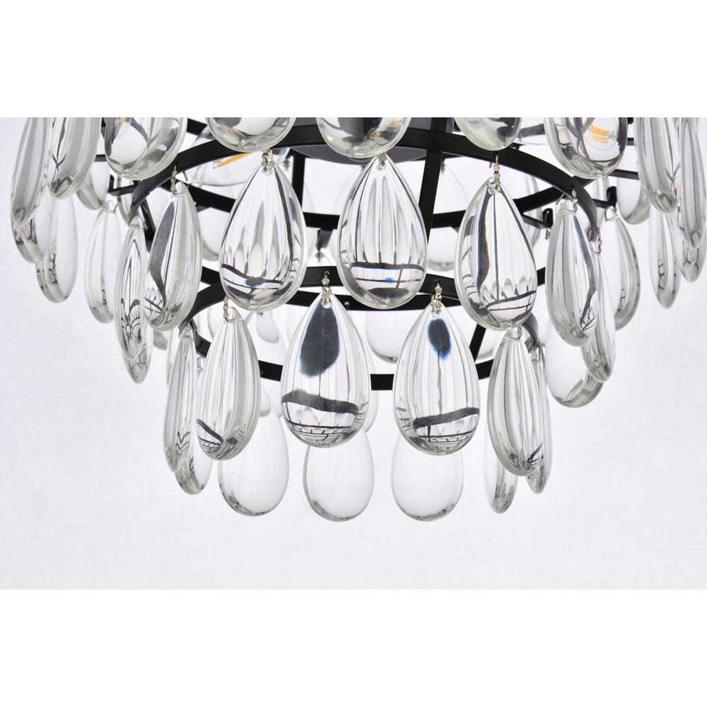Mila 12 inch flush mount in black. Picture 3