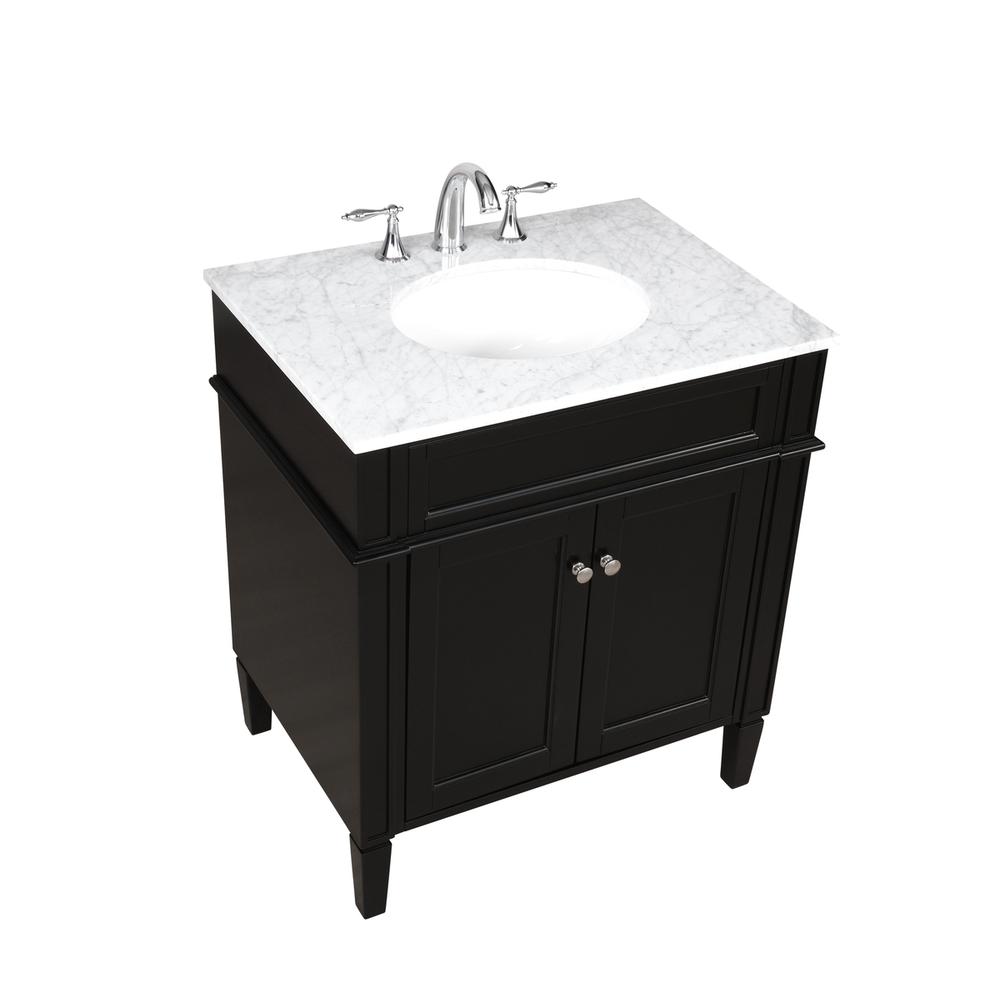 30 inch Single bathroom vanity in Black. Picture 8
