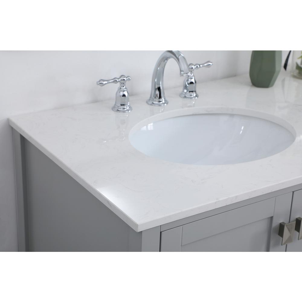 42 inch Single Bathroom Vanity in Gray. Picture 5