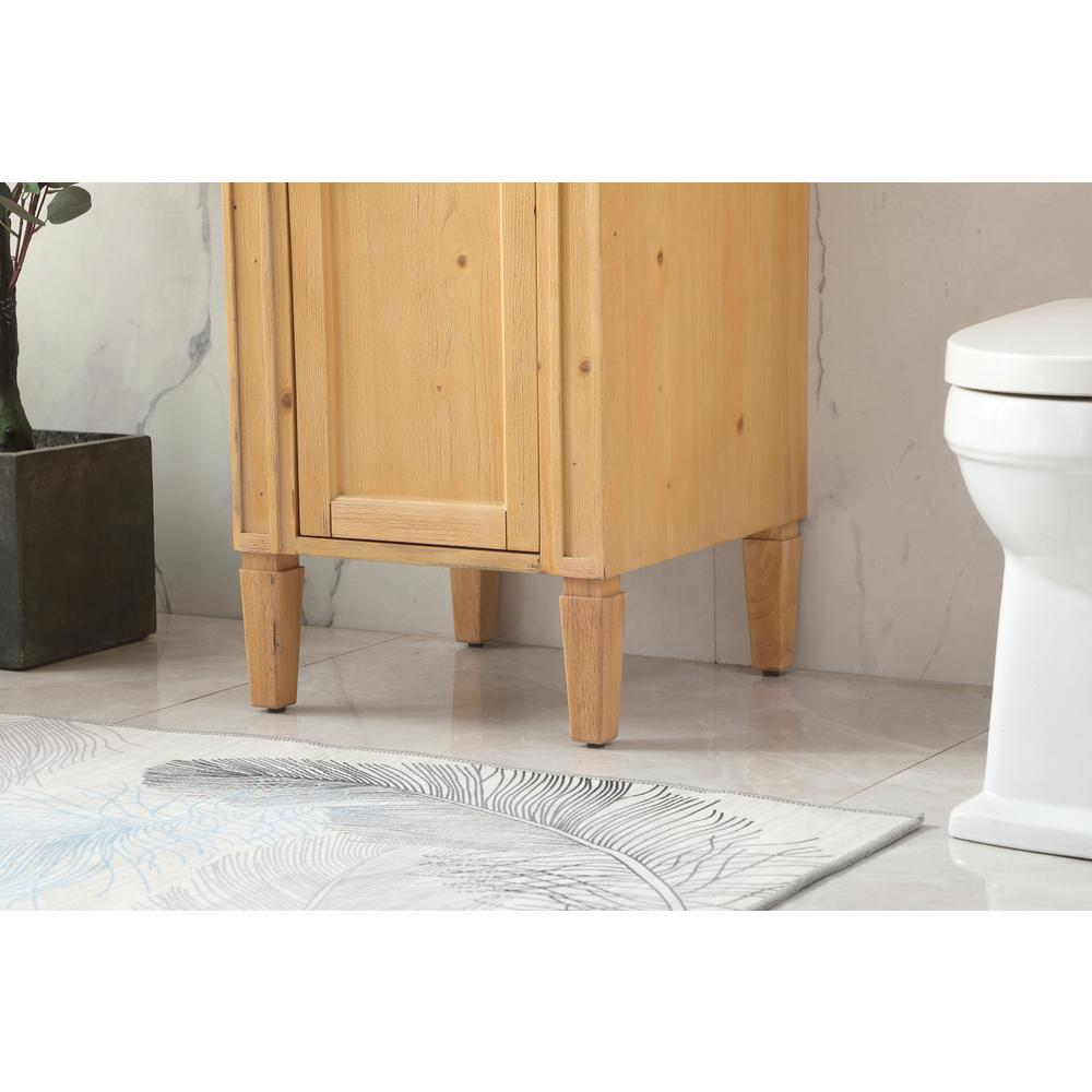 18 inch Single bathroom vanity in natural wood. Picture 6
