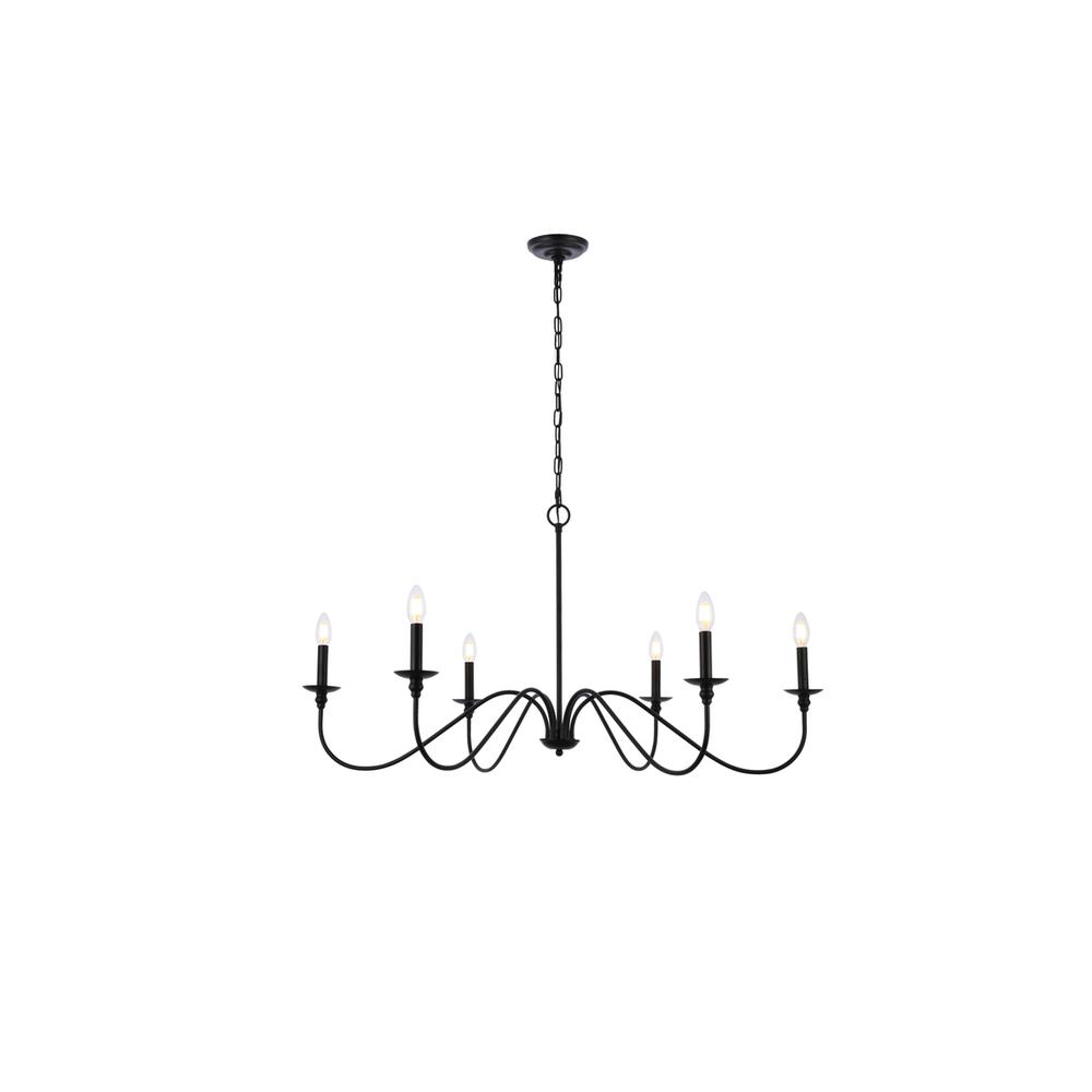 Rohan 42 inch chandelier in matte black. Picture 1