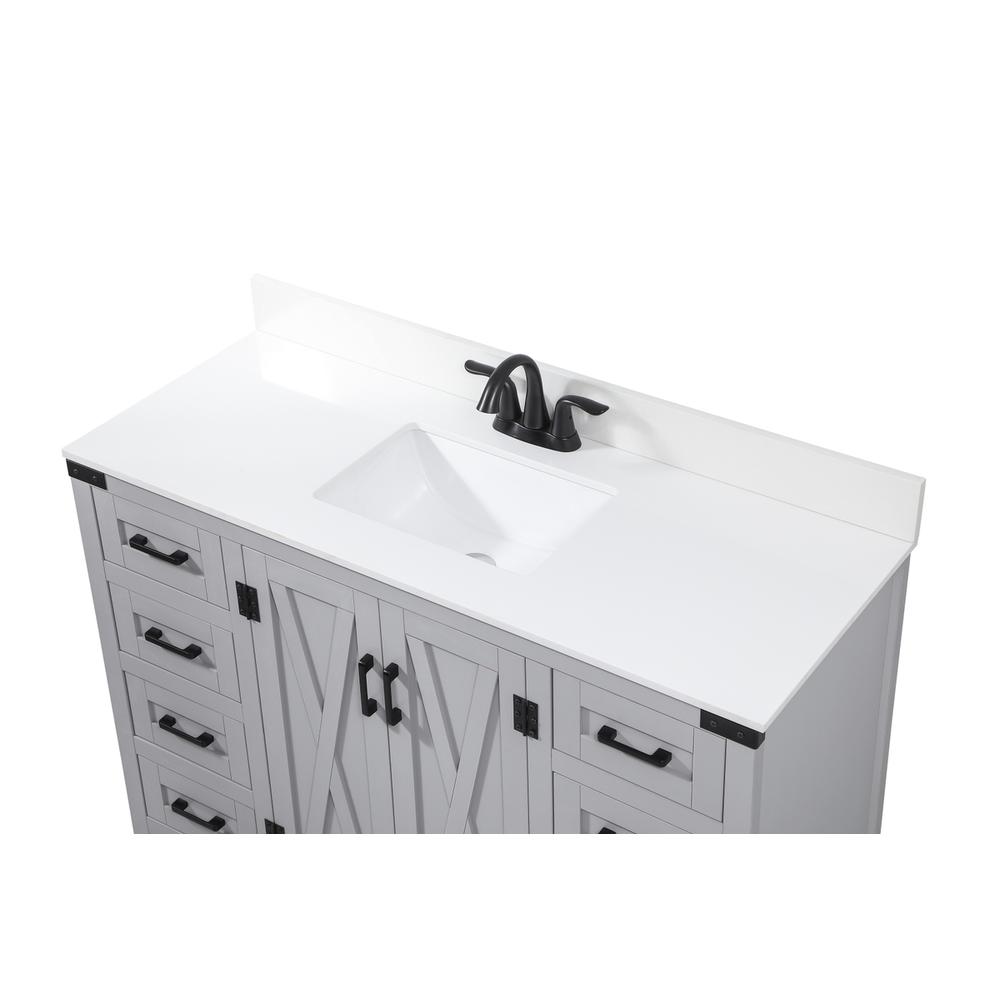 48 inch Single bathroom vanity in grey with backsplash. Picture 10