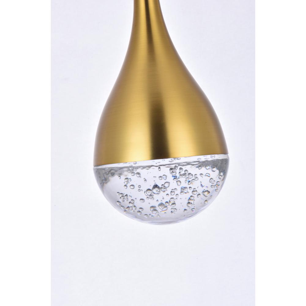 Amherst 10 inch LED pendant in satin gold. Picture 4