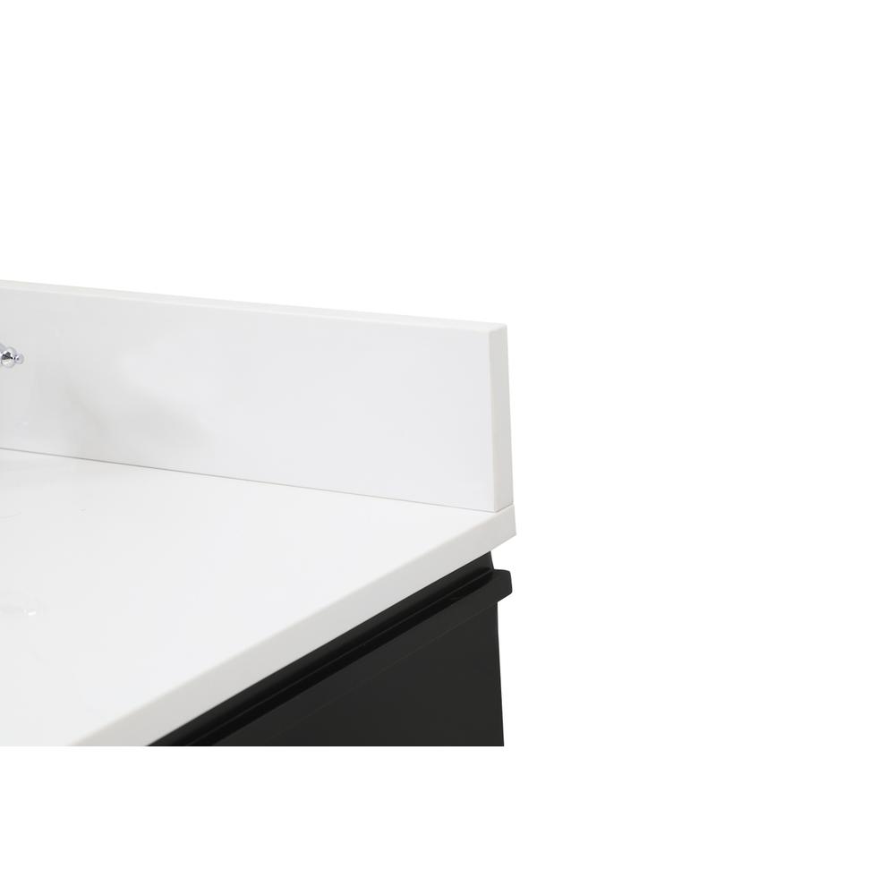 36 inch Single bathroom vanity in black with backsplash. Picture 11