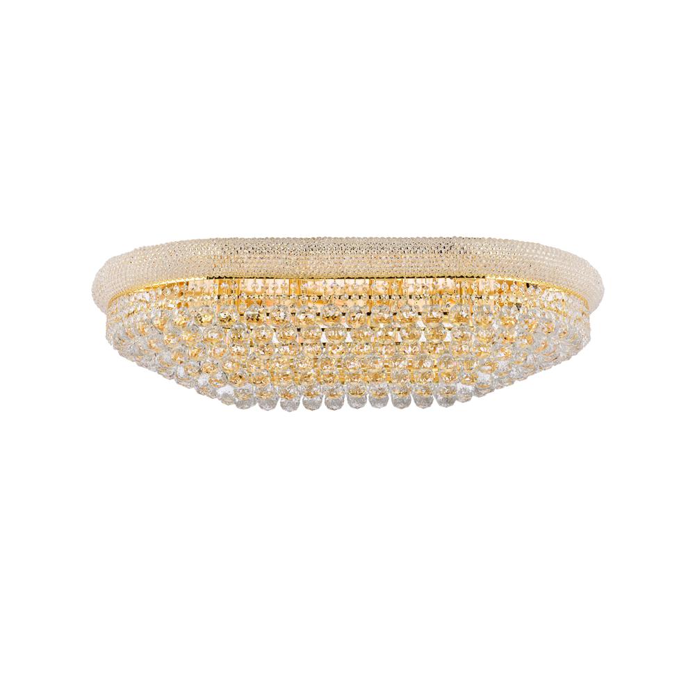 Primo 24 light Gold Flush Mount Clear Royal Cut Crystal. Picture 2