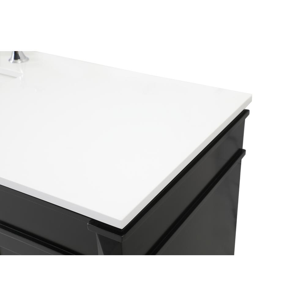 60 inch Single bathroom vanity in black. Picture 11