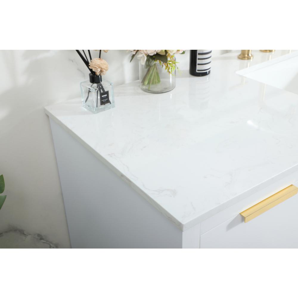 60 inch Single bathroom vanity in white. Picture 5