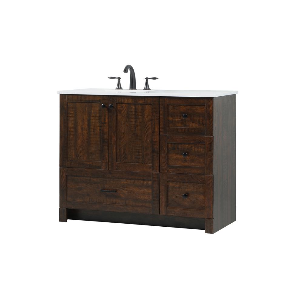 42 inch Single bathroom vanity in expresso. Picture 7