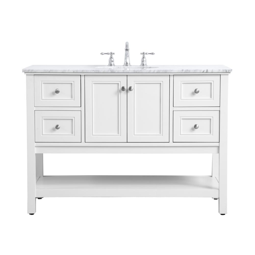 48 in. Single bathroom vanity set in White. Picture 1