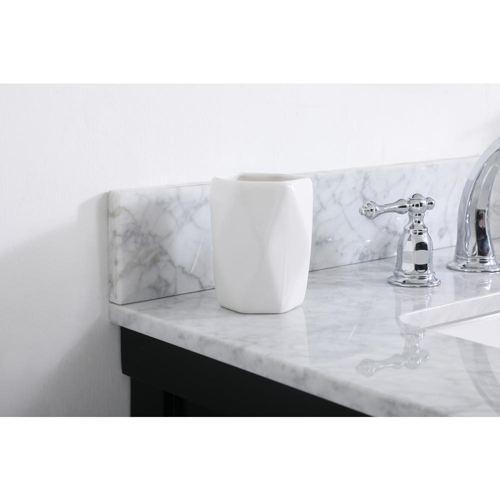 30 inch Single bathroom vanity in black with backsplash. Picture 5