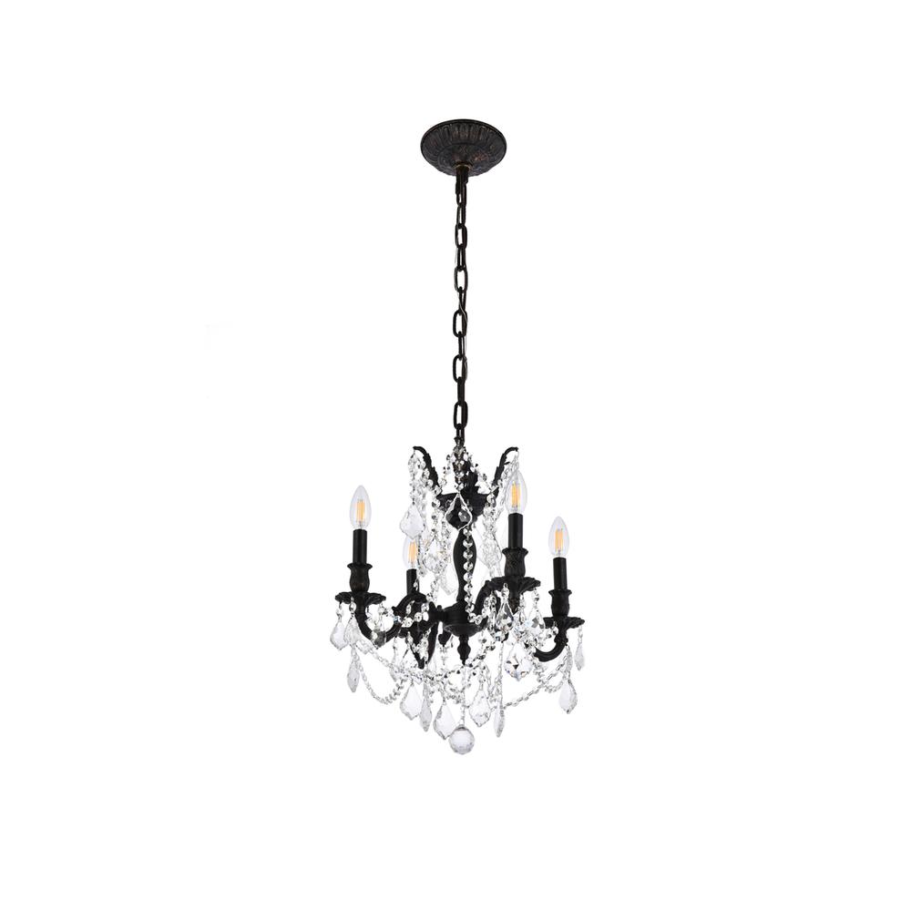 Rosalia 4 light Dark Bronze Pendant Clear Royal Cut Crystal. Picture 6
