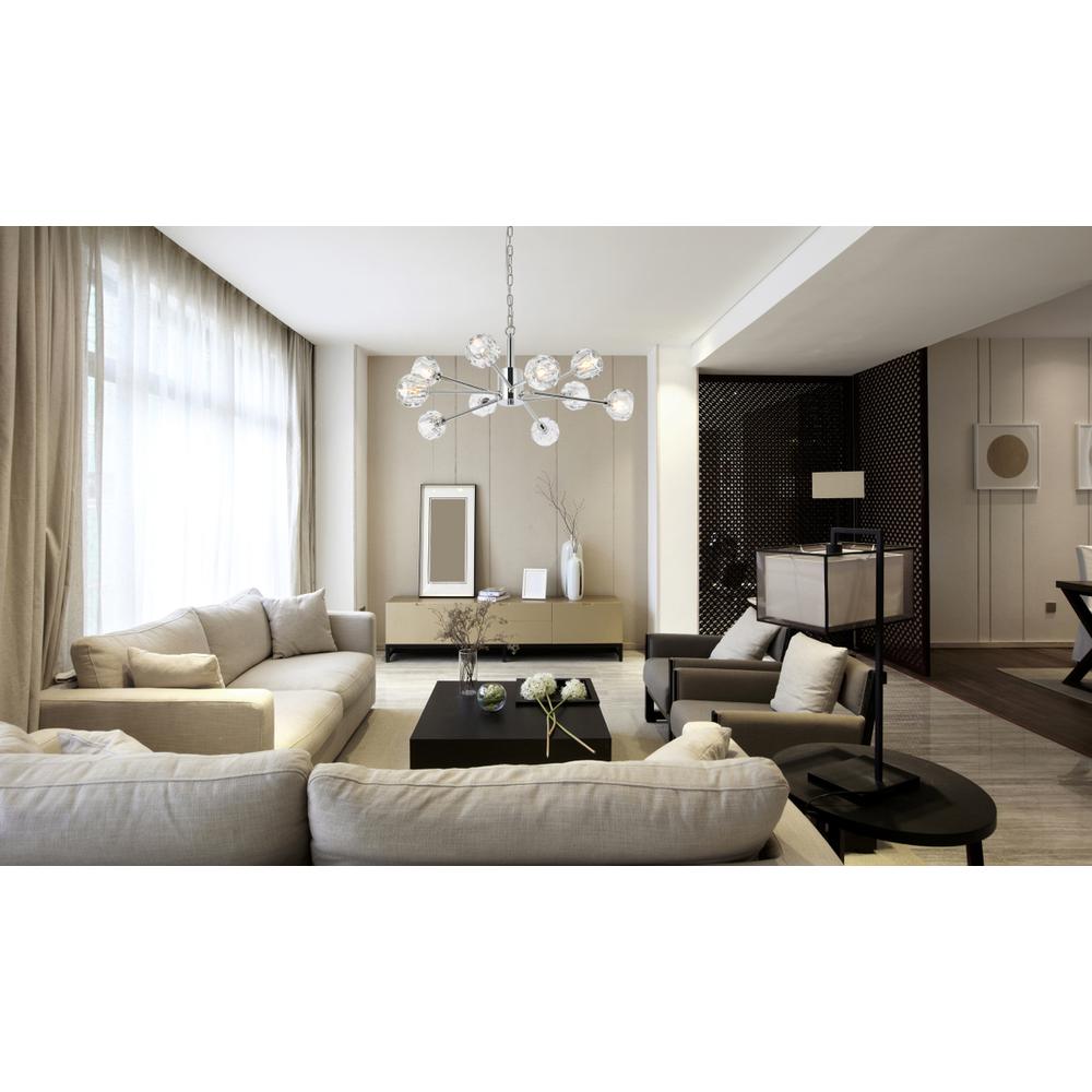 Graham 10 Light Pendant in Chrome. Picture 8