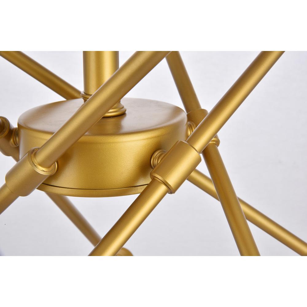 Axel 10 Lights Brass Pendant. Picture 4