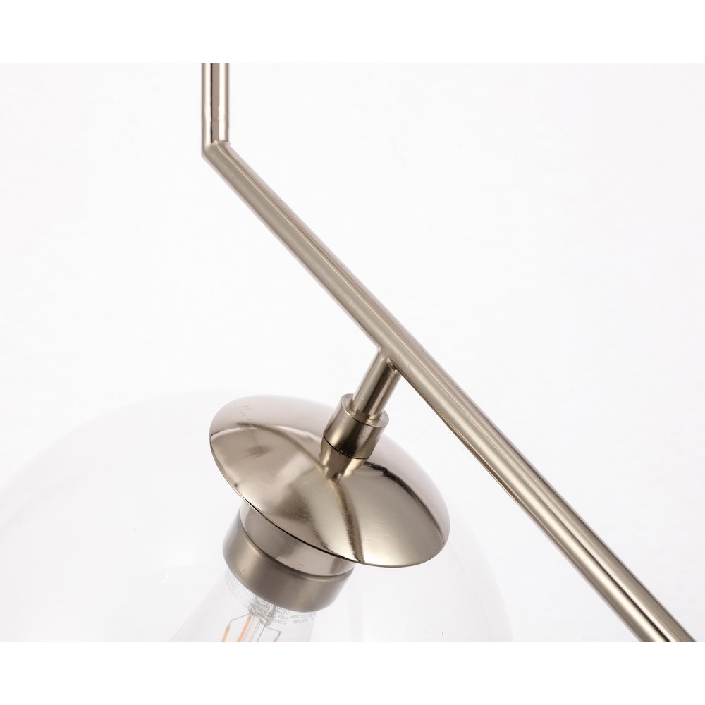 Ryland 1 Light Chrome  And Clear Glass Pendant. Picture 10