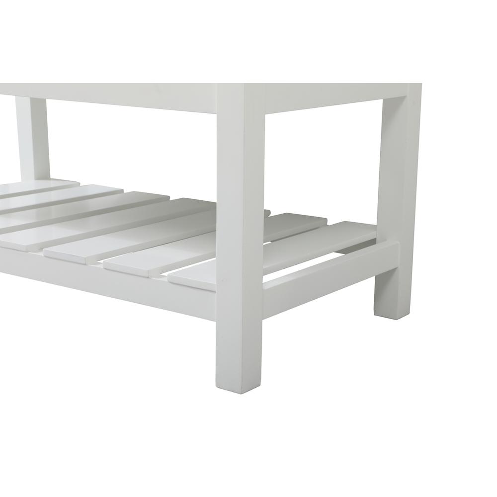 42 inch Single bathroom vanity in white with backsplash. Picture 13