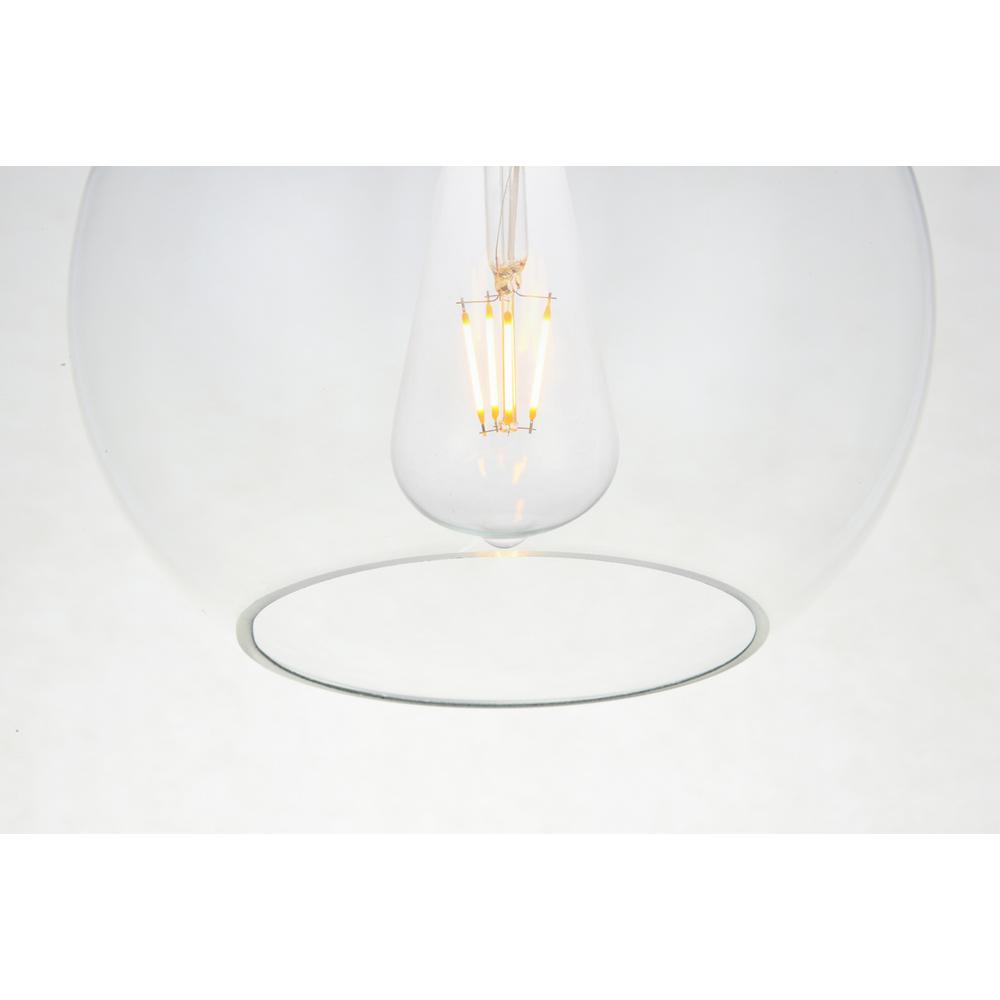 Baxter 1 Light Black Flush Mount With Clear Glass. Picture 3