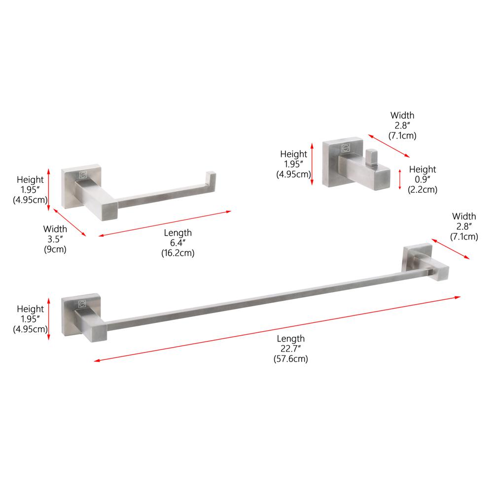 Isla 3-Piece Bathroom Hardware Set in Brushed Nickel. Picture 12