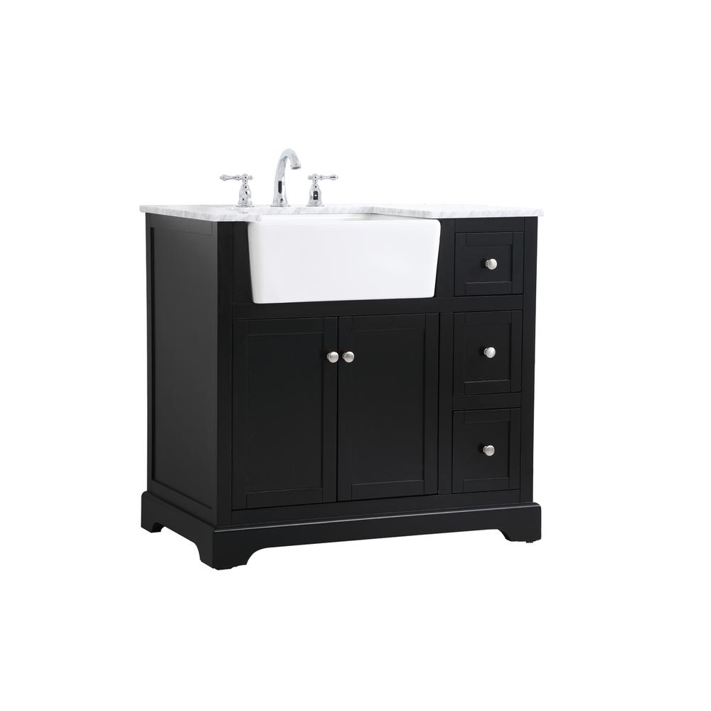 36 inch Single bathroom vanity in black. Picture 7