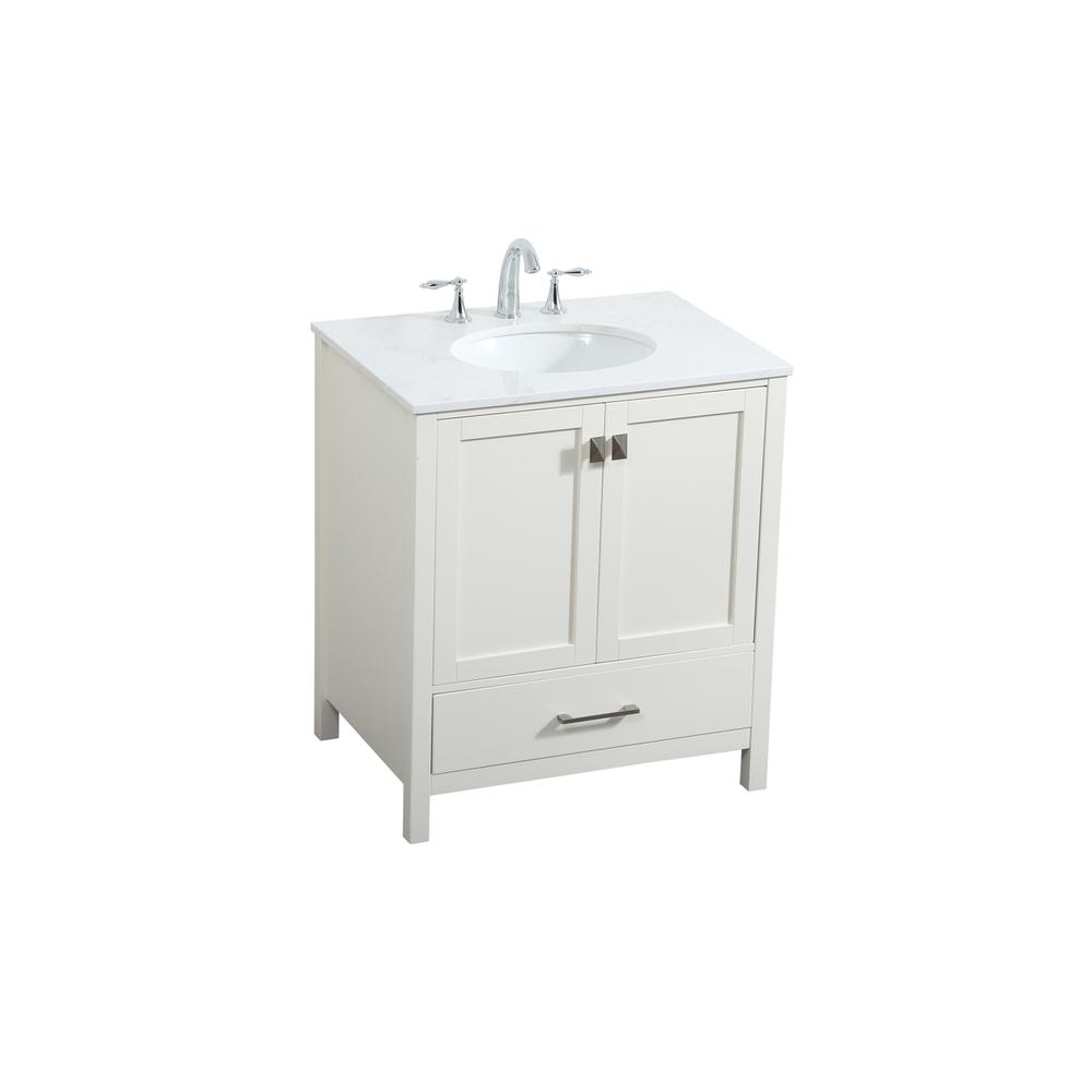 30 inch Single bathroom vanity in white. Picture 8