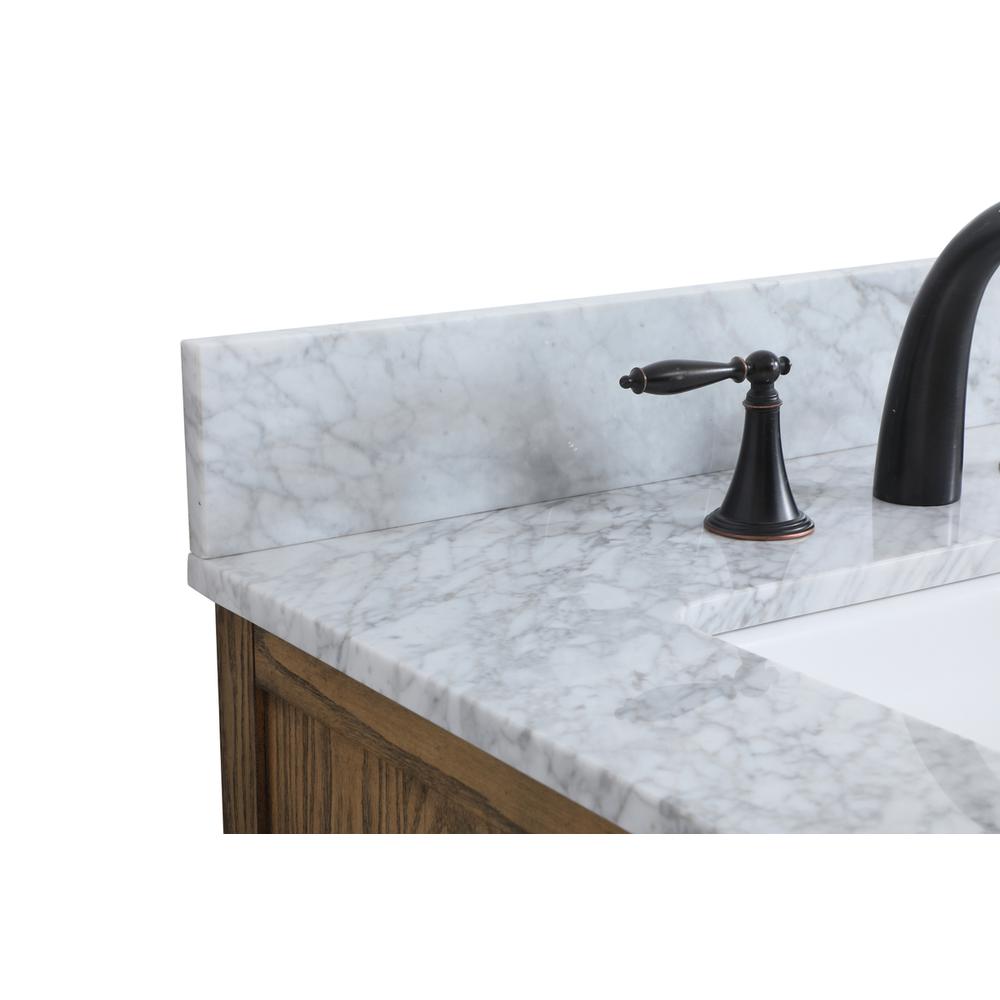 36 inch Single bathroom vanity in driftwood with backsplash. Picture 11