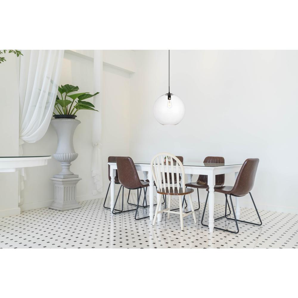 Placido Collection Pendant D15.7 H16.5 Lt:1 Black and Clear Finish. Picture 6
