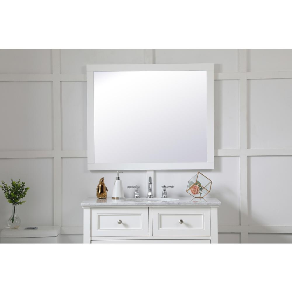 Aqua rectangle vanity mirror 30 inch in White. Picture 9