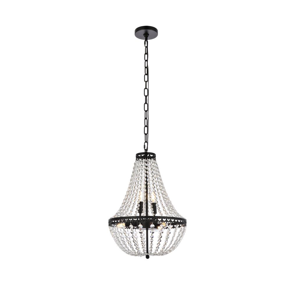 Valeria 14 inch pendant in black. Picture 1