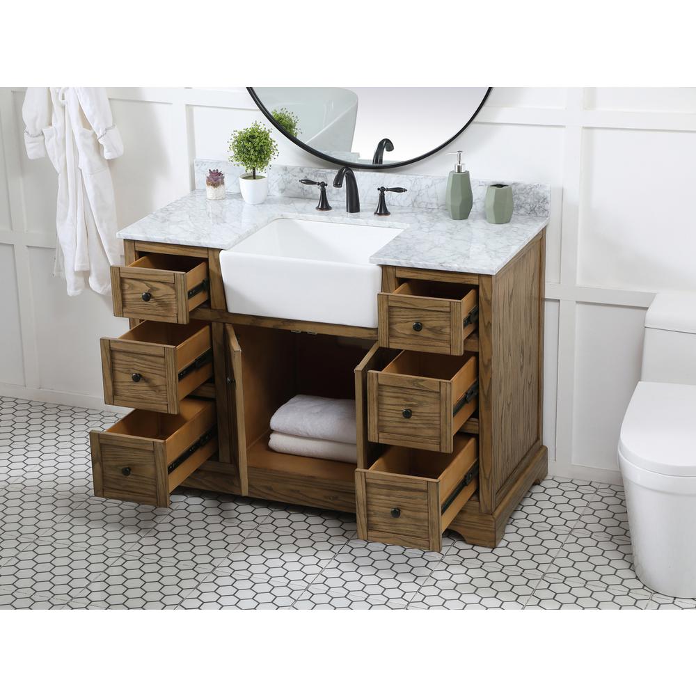 48 inch Single bathroom vanity in driftwood. Picture 3