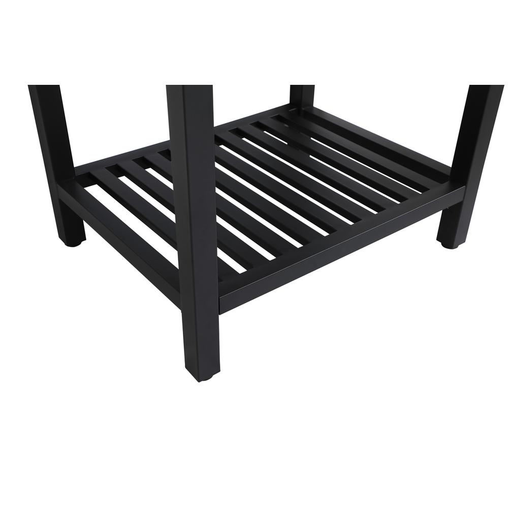24 inch Single Bathroom Metal Vanity in Black. Picture 11