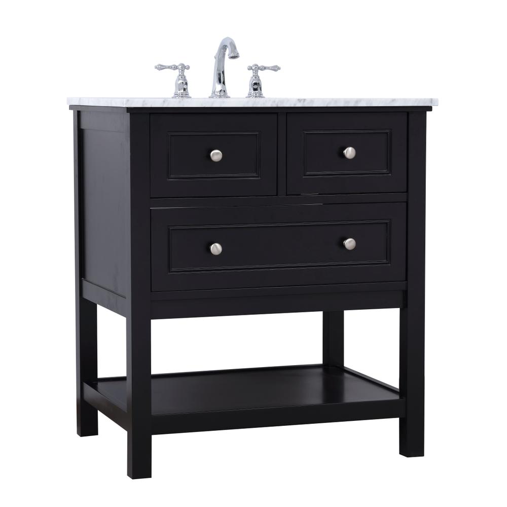 30 in. Single bathroom vanity set in Black. Picture 11