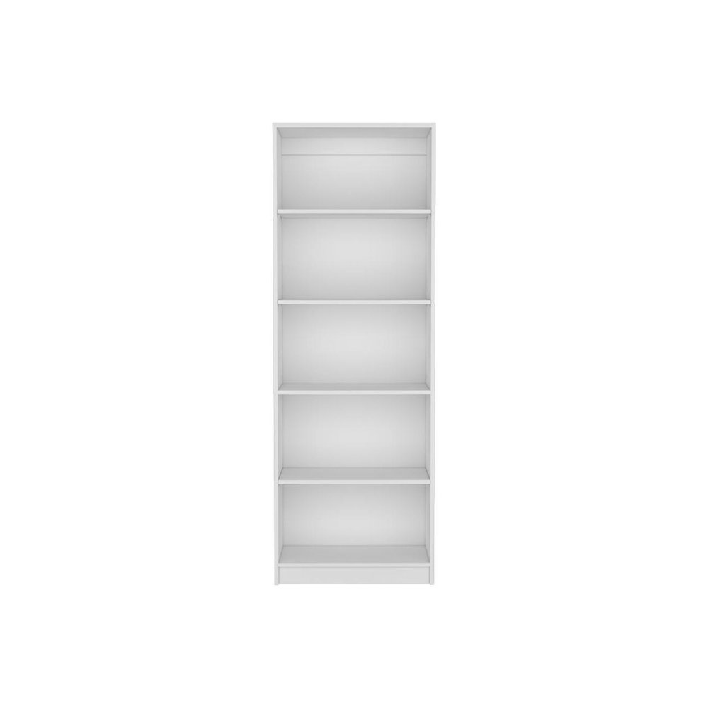 Bookcase 4-Shelves Benzoni with Ample Storage and Modern Design, White. Picture 1