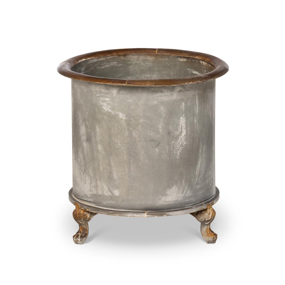 Medium Footed Creamery Tank Planter. Picture 1